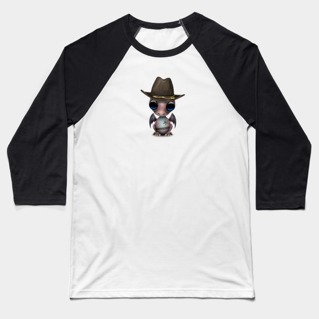 Cute Baby Dragon Sheriff Baseball T-Shirt by jeffbartels